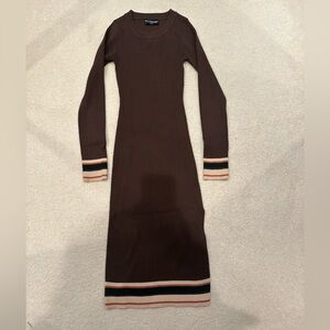 Brown knit sweater dress, brand new!